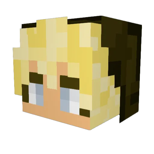 Dream0130 Minecraft avatar head, 3D render