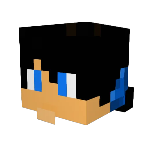Dream383 Minecraft avatar head, 3D render