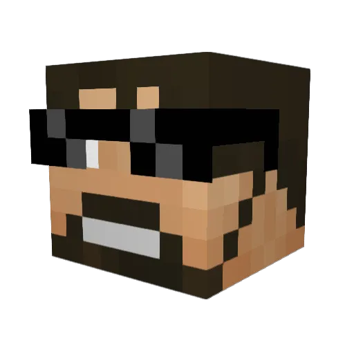 Dream47641 Minecraft avatar head, 3D render