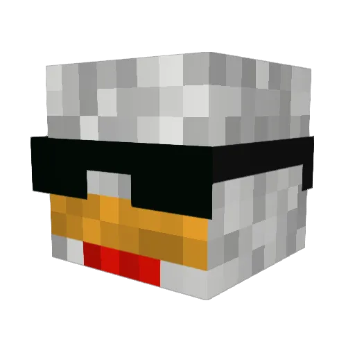 Dream96960 Minecraft avatar head, 3D render