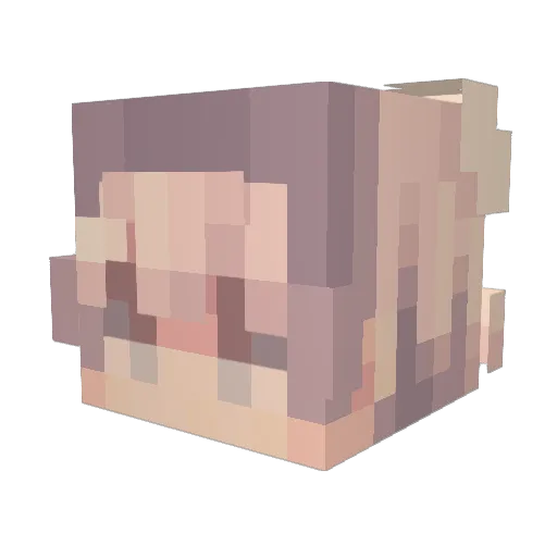 DreamAkane Minecraft avatar head, 3D render