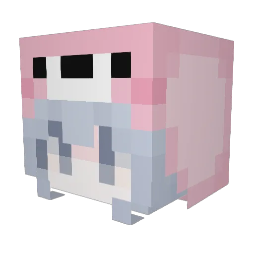 DreamAlice Minecraft avatar head, 3D render