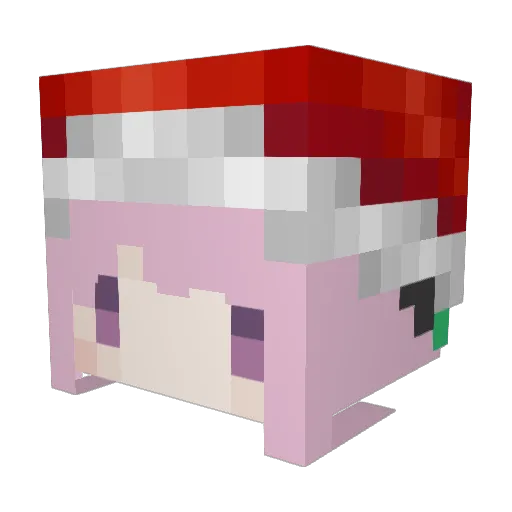 DreamChino Minecraft avatar head, 3D render