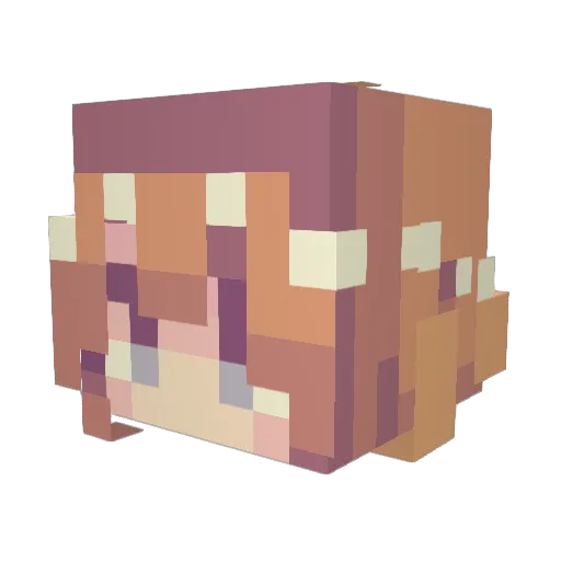 DreamCloud717 Minecraft avatar head, 3D render