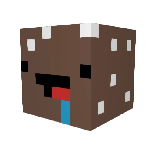 DreamCookiz Minecraft avatar head, 3D render