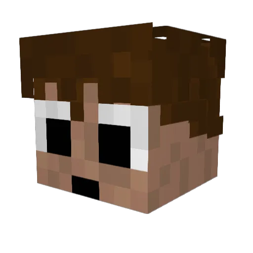 DreamF957 Minecraft avatar head, 3D render
