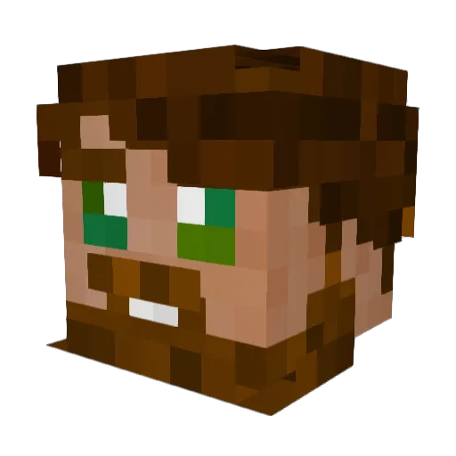 DreamHunter2020 Minecraft avatar head, 3D render