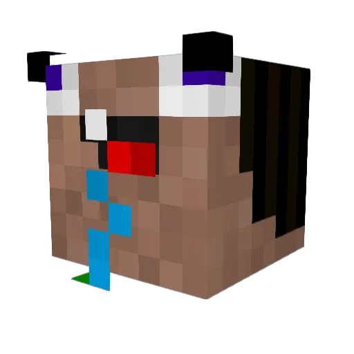 DreamKKid Minecraft avatar head, 3D render