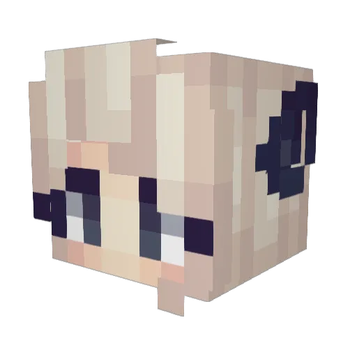 DreamLuna Minecraft avatar head, 3D render