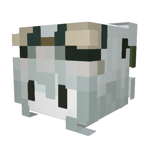 DreamOnce Minecraft avatar head, 3D render