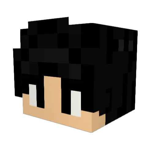 DreamPlug Minecraft avatar head, 3D render