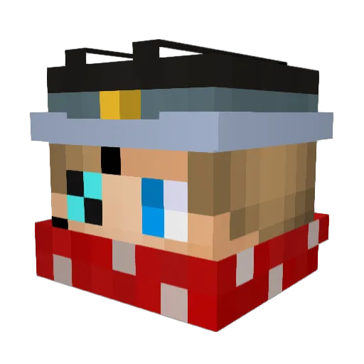 DreamRoy Minecraft avatar head, 3D render