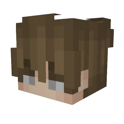 DreamRule34 Minecraft avatar head, 3D render