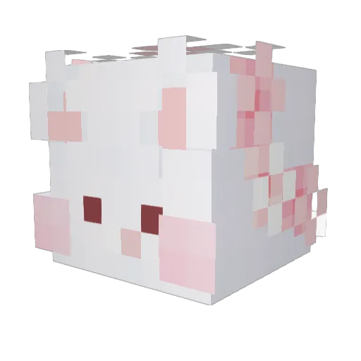 DreamSnow9178 Minecraft avatar head, 3D render