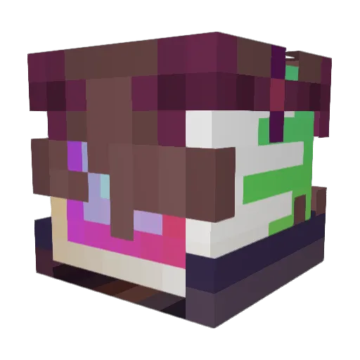 DreamState_night Minecraft avatar head, 3D render