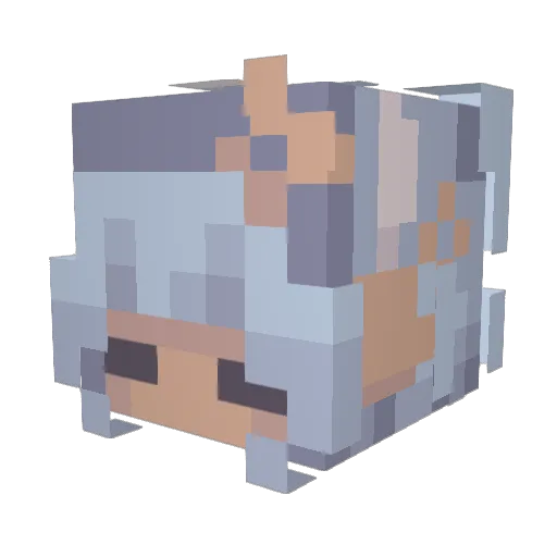 DreamVela1 Minecraft avatar head, 3D render