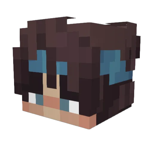 DreamXD565 Minecraft avatar head, 3D render