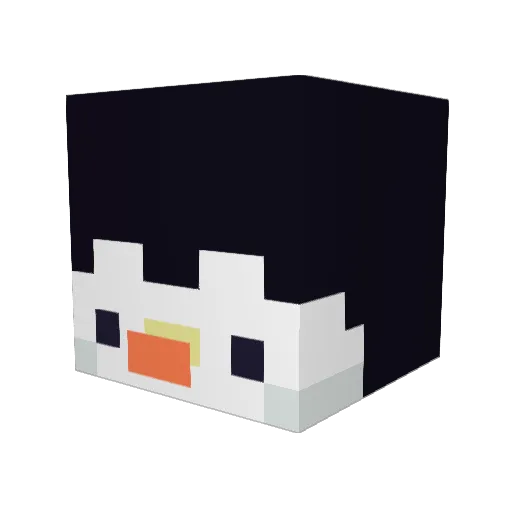 Dream_088 Minecraft avatar head, 3D render