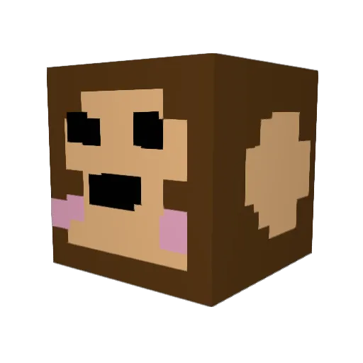 Dream_08 Minecraft avatar head, 3D render