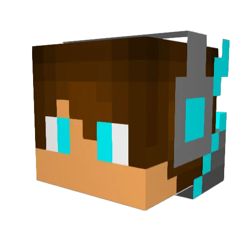 Dream_41 Minecraft avatar head, 3D render