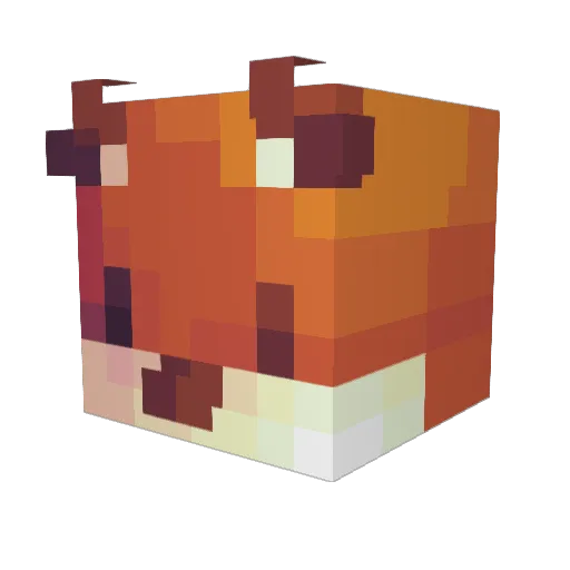Dream_Foxy Minecraft avatar head, 3D render