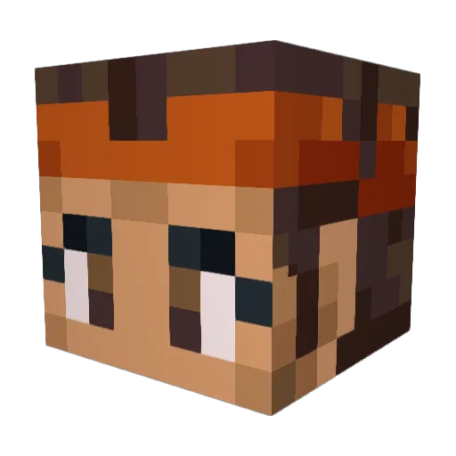 DreamatixTV Minecraft avatar head, 3D render
