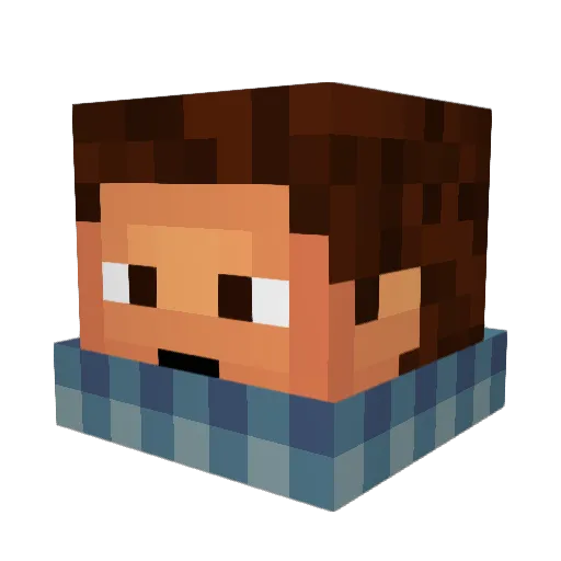 Dreamcicle Minecraft avatar head, 3D render