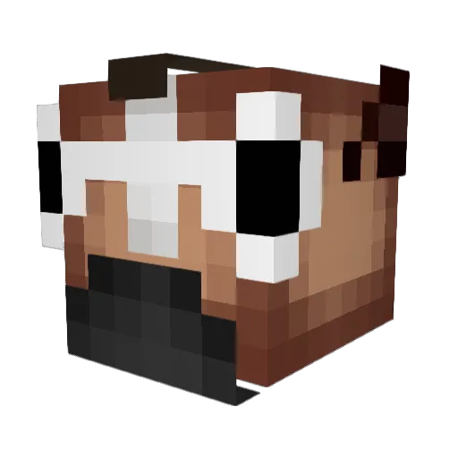 Dreamclaw Minecraft avatar head, 3D render