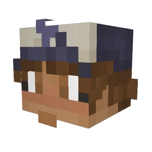 Dreamemey Minecraft avatar head, 3D render