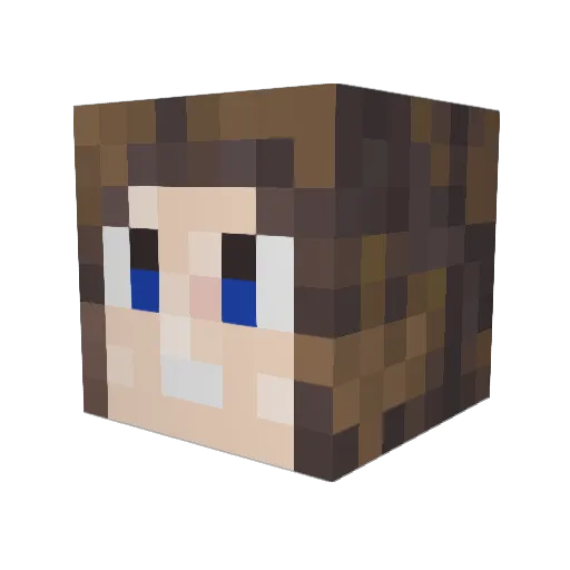 Dreamer777 Minecraft avatar head, 3D render