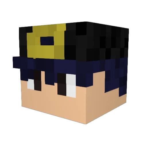 Dreamer9 Minecraft avatar head, 3D render