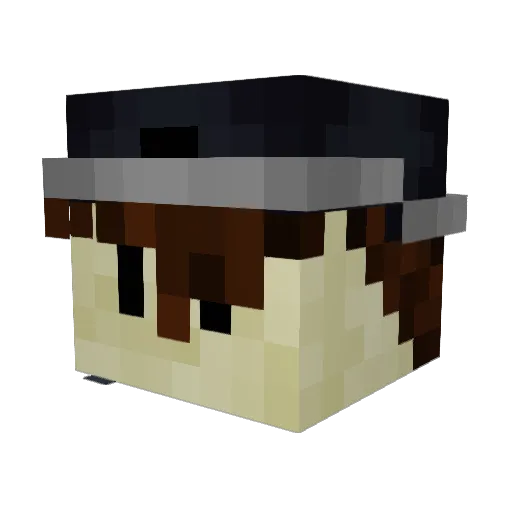 DreamerMisunder Minecraft avatar head, 3D render