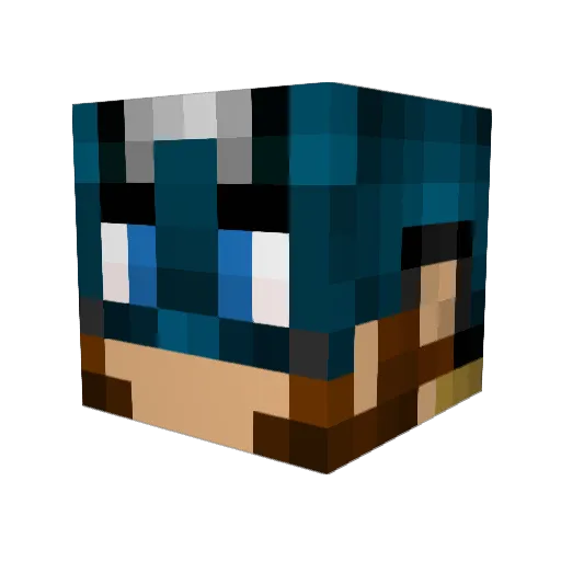 DreamerTW Minecraft avatar head, 3D render