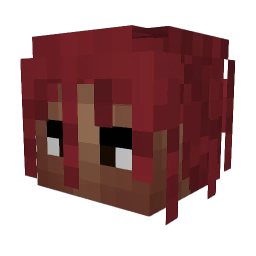 Dreamerget Minecraft avatar head, 3D render