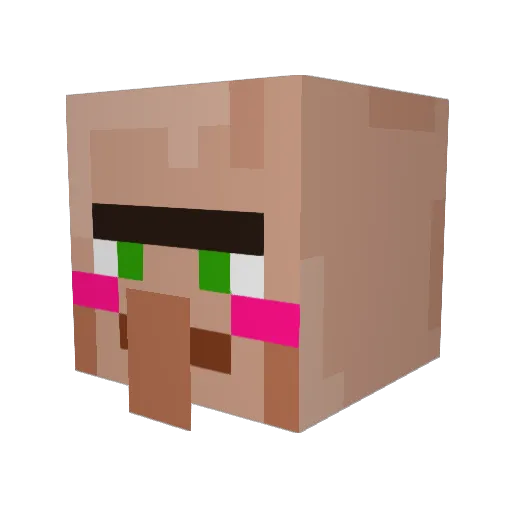Dreamers8 Minecraft avatar head, 3D render