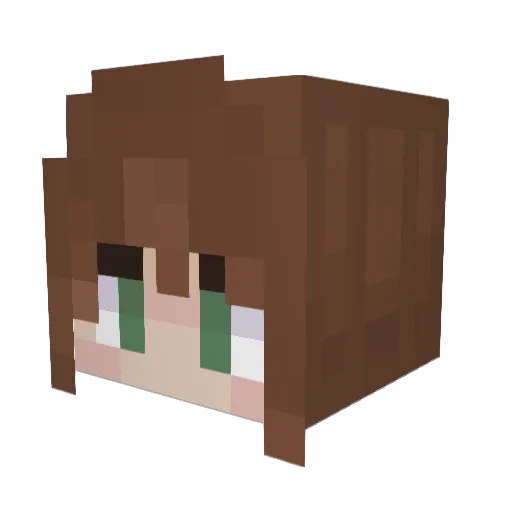 DreamingCrescent Minecraft avatar head, 3D render