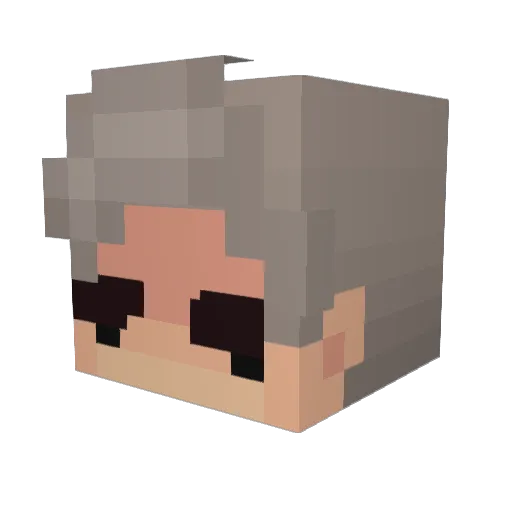 DreamingSenpai Minecraft avatar head, 3D render