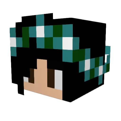 Dreaminqcx Minecraft avatar head, 3D render