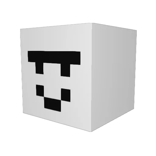 Dreamkey Minecraft avatar head, 3D render