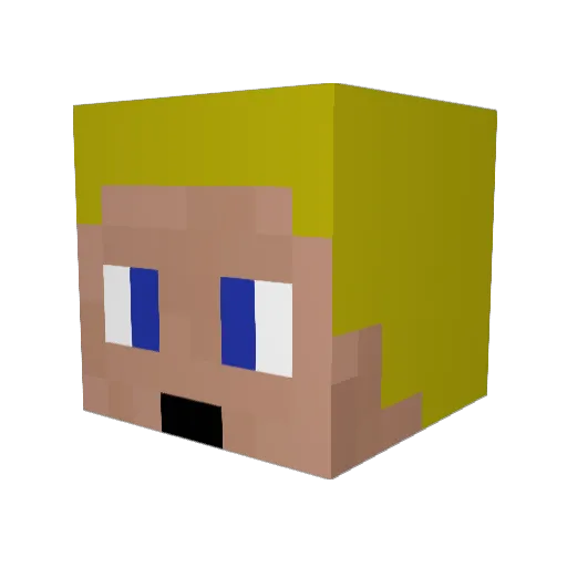 DreamsG Minecraft avatar head, 3D render