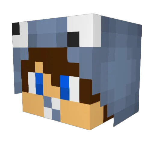 DreamsLulux Minecraft avatar head, 3D render