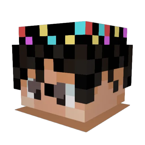 DreamsOfPurple Minecraft avatar head, 3D render