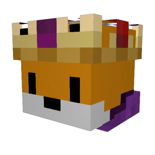 DreamtheFox Minecraft avatar head, 3D render
