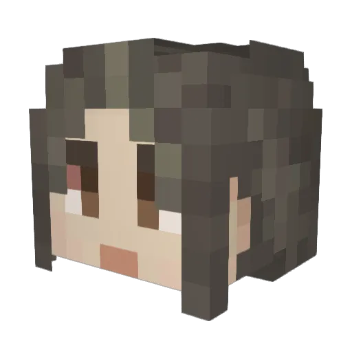 Dreamweaver_ Minecraft avatar head, 3D render
