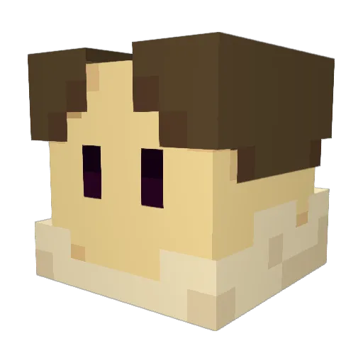 DreamyDee Minecraft avatar head, 3D render