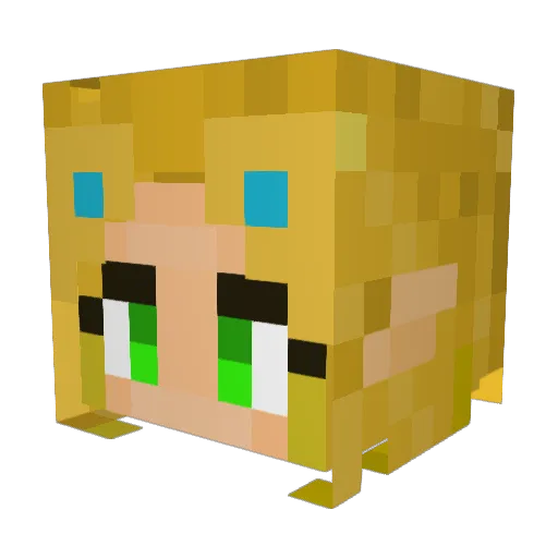 DreamyDoe Minecraft avatar head, 3D render