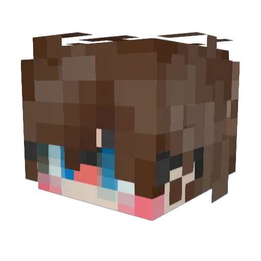 DreamyFeather Minecraft avatar head, 3D render