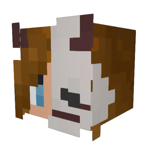 DreamyImage Minecraft avatar head, 3D render