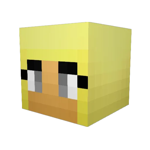 Dreamybea Minecraft avatar head, 3D render