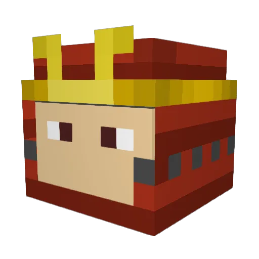 DrearyJester88 Minecraft avatar head, 3D render